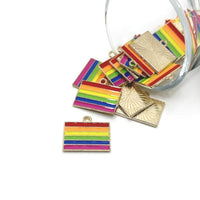 1, 4, 20 or 50 Pieces: Rainbow Pride Flag Charms