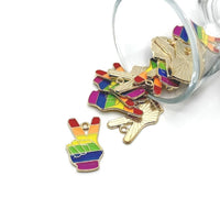 1, 4, 20 or 50 Pieces: Rainbow Pride Peace Charms