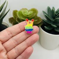 1, 4, 20 or 50 Pieces: Rainbow Pride Peace Charms