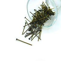 100 or 500 Pieces: 26 mm Bronze Head Pins, 20g