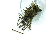 100 or 500 Pieces: 26 mm Bronze Head Pins, 20g