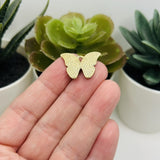 1, 4, 20 or 50 Pieces: Pink Enamel Butterfly Charms
