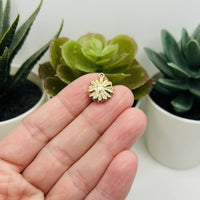 1, 4, 20 or 50 Pieces: Small Yellow and Gold Flower Charms