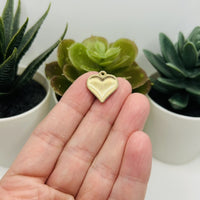 1, 4, 20 or 50 Pieces: Silver Glitter Heart Charms