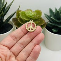1, 4, 20 or 50 Pieces: Rainbow Pride Peace Sign Charms