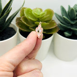 1, 4, 20 or 50 Pieces: Pink and White Flower Charms