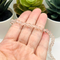 1 or 4 Strands 6x6mm Light Pink Bicone Beads, Imitation Crystal, Grade AA