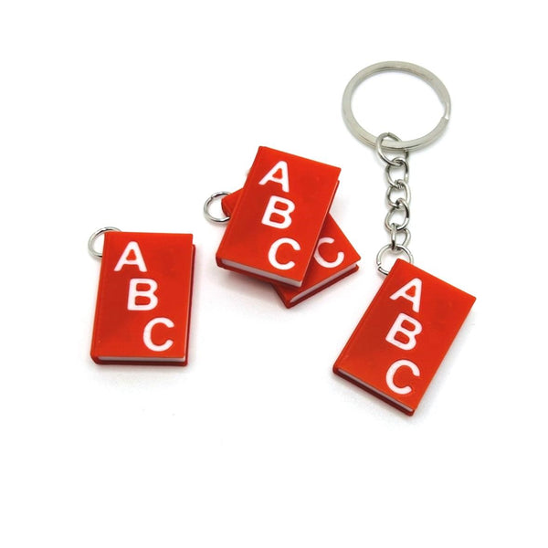 1 or 4 Pieces: English Teacher Book Charm or Keychain