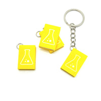 1 or 4 Pieces: Science Teacher Book Charm or Keychain