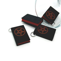 1, 4, or 20 Pieces: 3D Black Halloween Satanic Book Charm