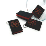 1, 4, or 20 Pieces: 3D Black Halloween Satanic Book Charm