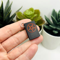1, 4, or 20 Pieces: 3D Black Halloween Satanic Book Charm