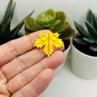 1, 4, or 20 Pieces: Fall Autumn Maple Leaf Charms