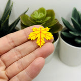 1, 4, or 20 Pieces: Fall Autumn Maple Leaf Charms