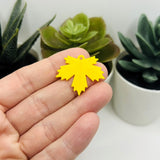 1, 4, or 20 Pieces: Fall Autumn Maple Leaf Charms