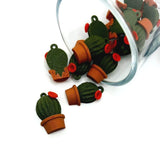 1, 4, or 20 Pieces: Desert Barrel Cactus Charms