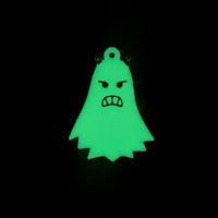 1, 4, or 20 Pieces: Angry Glow in the Dark Ghost Charms