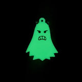 1, 4, or 20 Pieces: Angry Glow in the Dark Ghost Charms