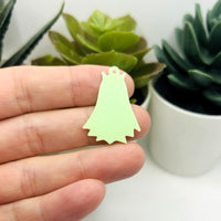 1, 4, or 20 Pieces: Angry Glow in the Dark Ghost Charms