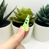 1, 4, or 20 Pieces: Angry Glow in the Dark Ghost Charms