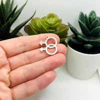 1, 4, 20 or 50 Pieces: Silver Gay Pride Charms