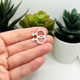 1, 4, 20 or 50 Pieces: Silver Gay Pride Charms