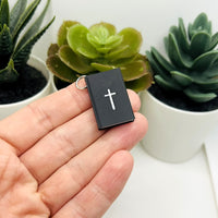 1, 4, or 20 Pieces: 3D Black Bible Book Charm
