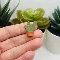 Prickly Pear Cactus Charms, 21x18mm