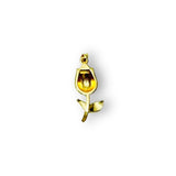 18k Gold and Pink Pearled Tulip Charm, 29x10mm