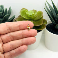 18k Gold Conch Shell Charm, 12x5 mm