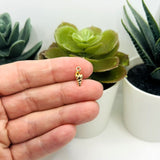 18k Gold Conch Shell Charm, 12x5 mm