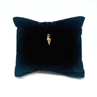 18k Gold Conch Shell Charm, 12x5 mm