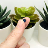 6mm Dark Blue Frosted Glass Beads