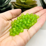 6mm Green Frosted Glass Beads