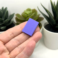 3D Purple Book Charms, 27x18mm