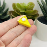 3D Lemon Meringue Pie Charms, 25x19mm