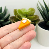 3D Pumpkin Pie Charms, 25x19mm