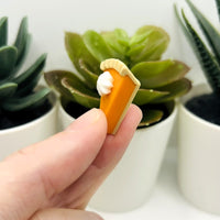 3D Pumpkin Pie Charms, 25x19mm