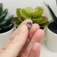 8mm Black and Clear Crackle Glass Beads
