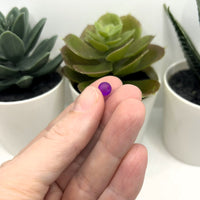 6mm Purple Frosted Glass Beads
