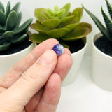 10mm Purple and Clear Crackle Glass Beads