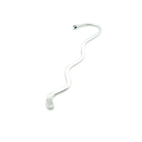 silver plated squiggle bookmark base – 86x24mm metal bookmark with wavy design for DIY projects