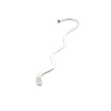 silver plated squiggle bookmark base – 86x24mm metal bookmark with wavy design for DIY projects
