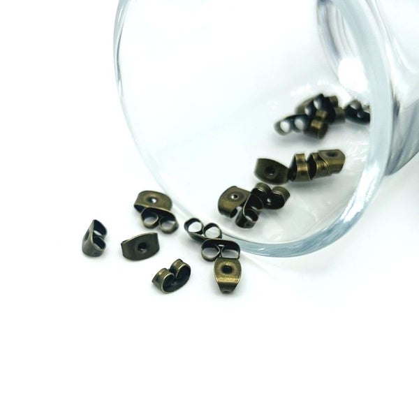 bronze butterfly earring back stoppers – 6x4mm – small metal earring backs for secure and stylish jewelry