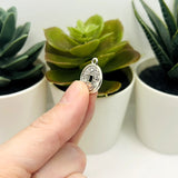 Antique Silver Chinese Lucky Coin Charms, 19x15mm