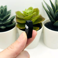 3D Black Halloween Coffin Charms, 14x28mm