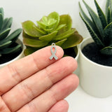 Stainless Steel Awareness Ribbon Charms, 146xmm