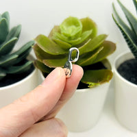 Silver Glue-On Anchor Jewelry Bails, 18x10mm