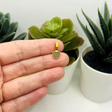 Gold Glue-On Heart Jewelry Bails, 16x8mm