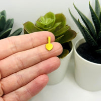 Gold Glue-On Heart Jewelry Bails, 16x8mm